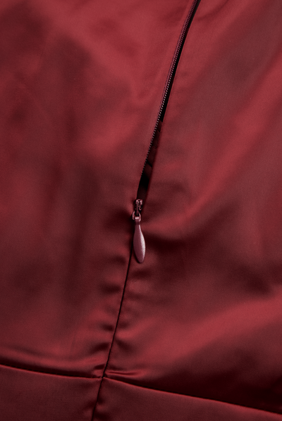 Zavelli™ | Abito Midi in Satin Ispirato al Vintage con Collo Drappeggiato