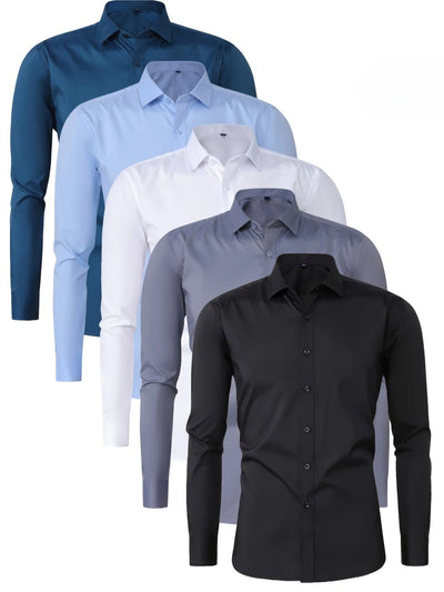 Zavelli™ - Elegante camicia a maniche lunghe con bottoni