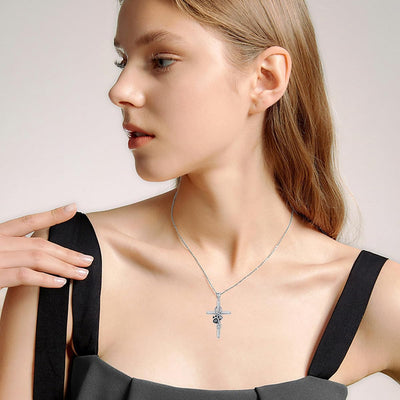 Zavelli™ | Collana in Argento Sterling 925 con Zampa e Croce