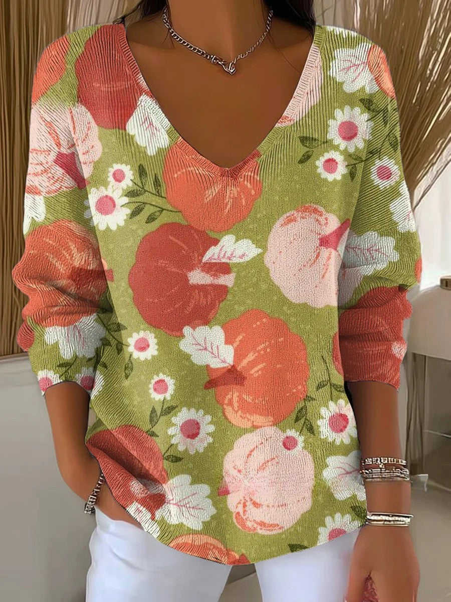 CHLOE | Maglione in maglia con scollo a V