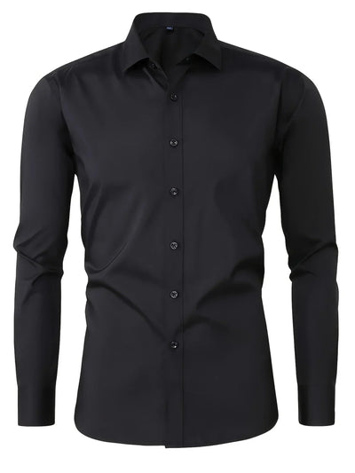 Zavelli™ - Elegante camicia a maniche lunghe con bottoni