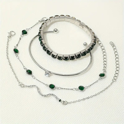 Set di Bracciali in Gemme Verdi