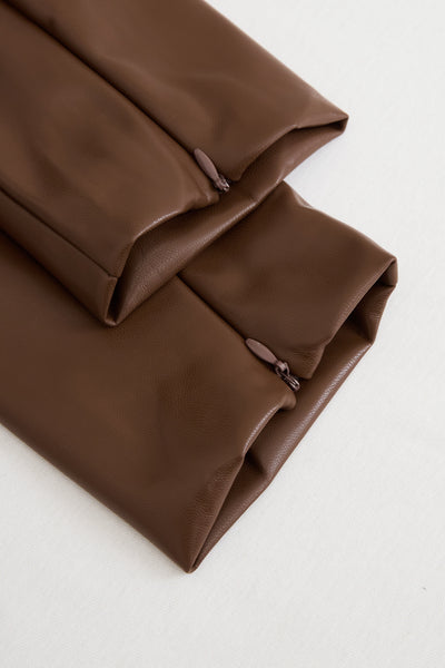 Zavelli™ | Elegante Abito Bodycon in Pelle Nera