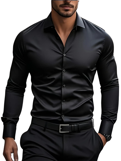 Zavelli™ - Elegante camicia a maniche lunghe con bottoni