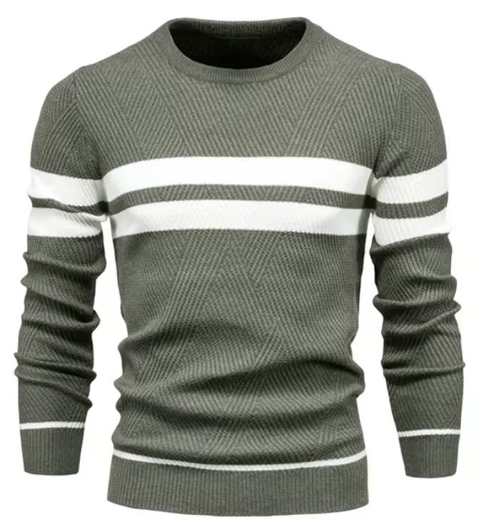 Zavelli™ | Pullover elegante da uomo con motivo a spina di pesce