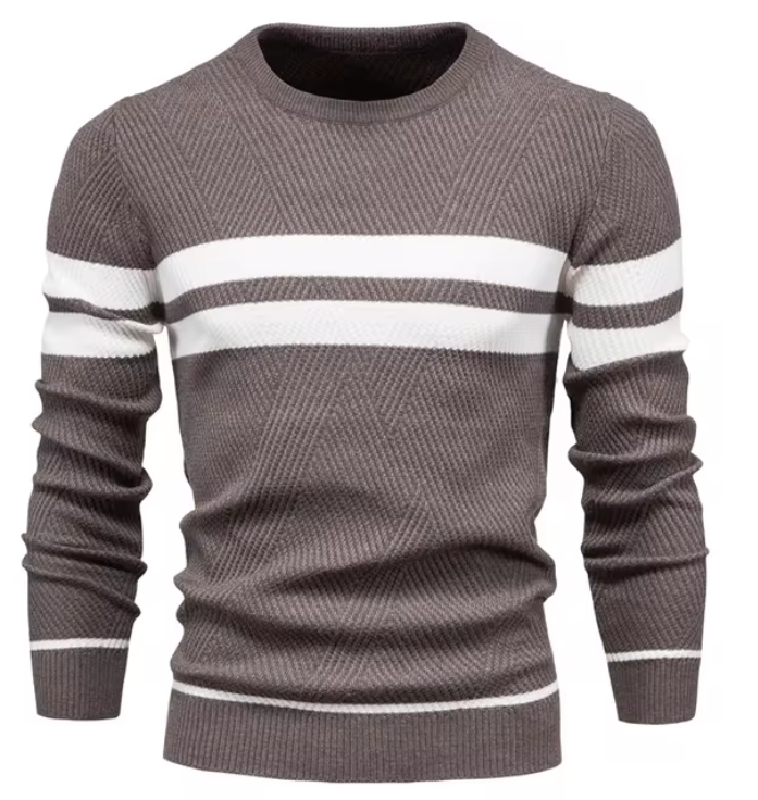 Zavelli™ | Pullover elegante da uomo con motivo a spina di pesce