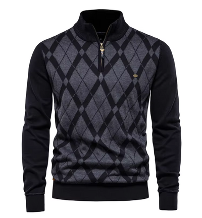 Zavelli™ | Pullover da Uomo con Zip Mezza