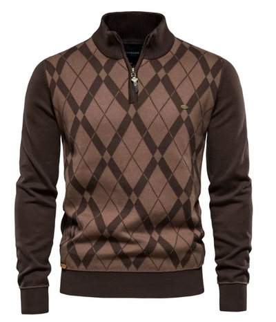 Zavelli™ | Pullover da Uomo con Zip Mezza