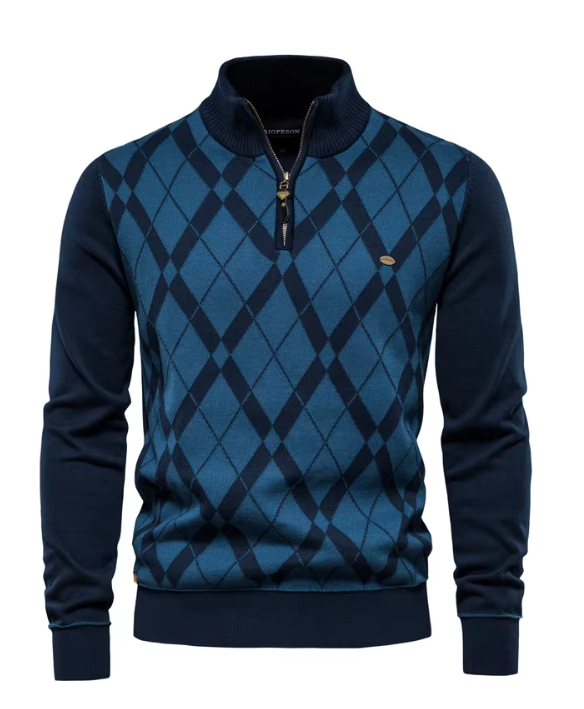 Zavelli™ | Pullover da Uomo con Zip Mezza