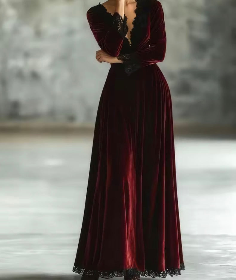 Zavelli™ | Abito Vintage in Velluto