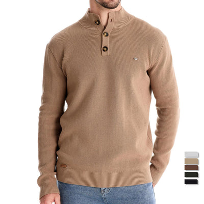 Zavelli™ | Maglione da uomo con design a bottoni