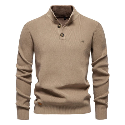 Zavelli™ | Maglione da uomo con design a bottoni