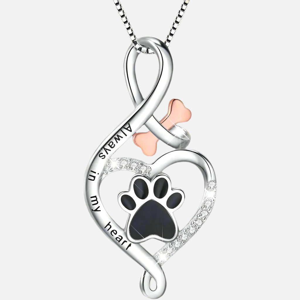 Zavelli™ | Collana Lucky Paw con Cuore, Osso & Infinito – Pendente “Sempre nel Mio Cuore”