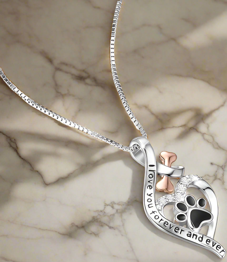 Zavelli™ | Collana Lucky Paw con Cuore, Osso & Infinito – Pendente “Sempre nel Mio Cuore”