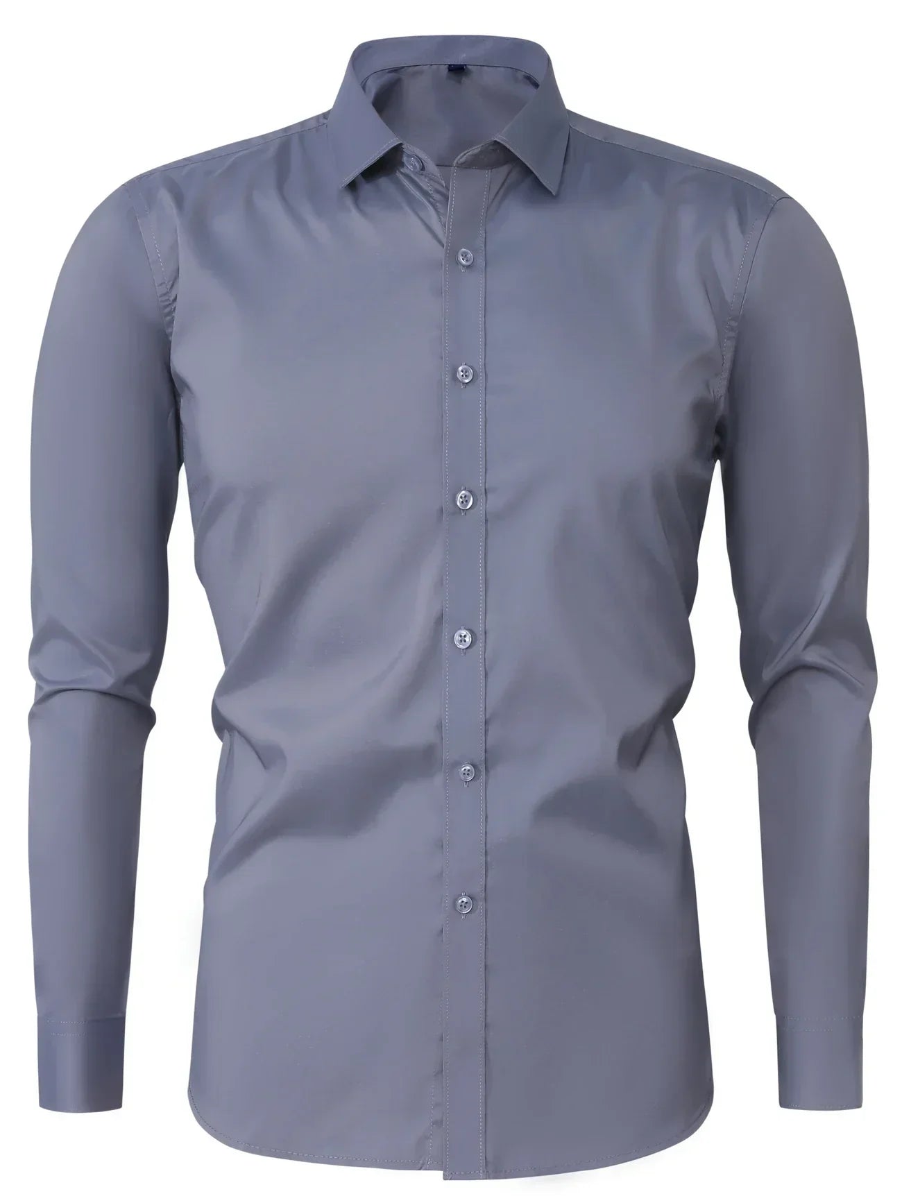 Zavelli™ - Elegante camicia a maniche lunghe con bottoni