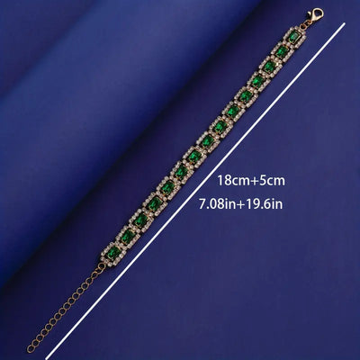 Bracciale D'Oro con Dichiarazione Verde Smeraldo