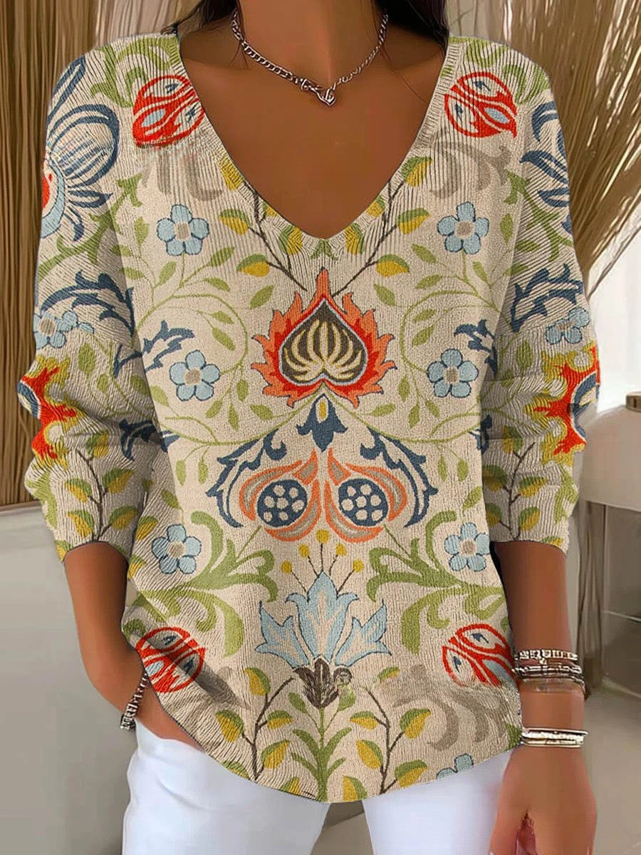 MARGAUX | Maglione a maglia con scollatura a V