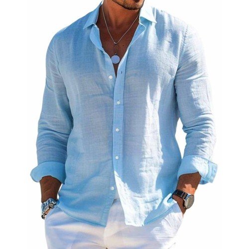 Zavelli™ - Camicia elegante in tessuto traspirante